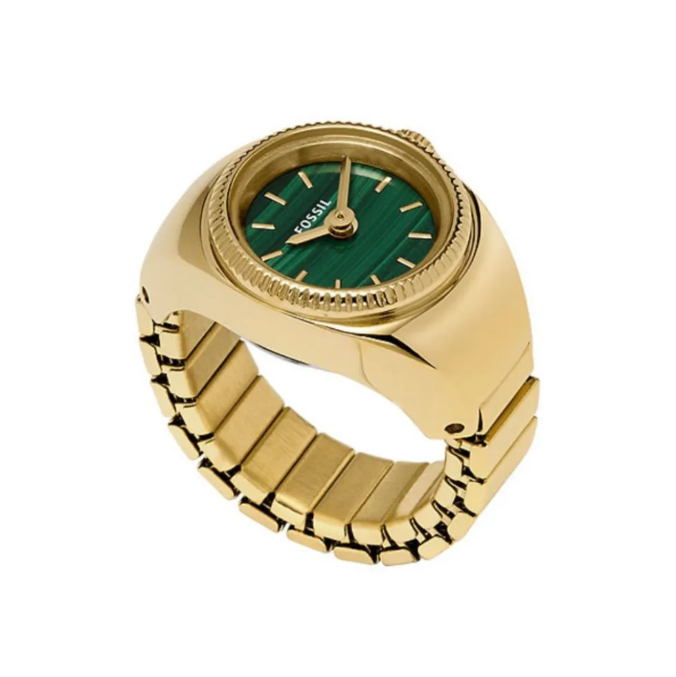 Montre Fossil Watch Ring Vert