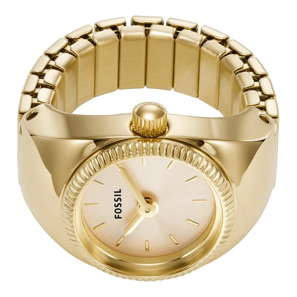 Montre Fossil Watch Ring Doré