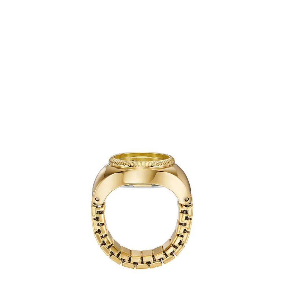 Montre Fossil Watch Ring Doré