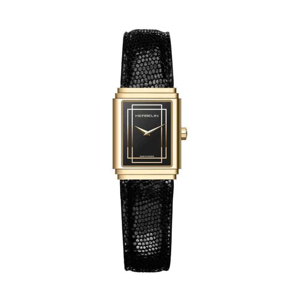 Montre Herbelin Art Deco Noir