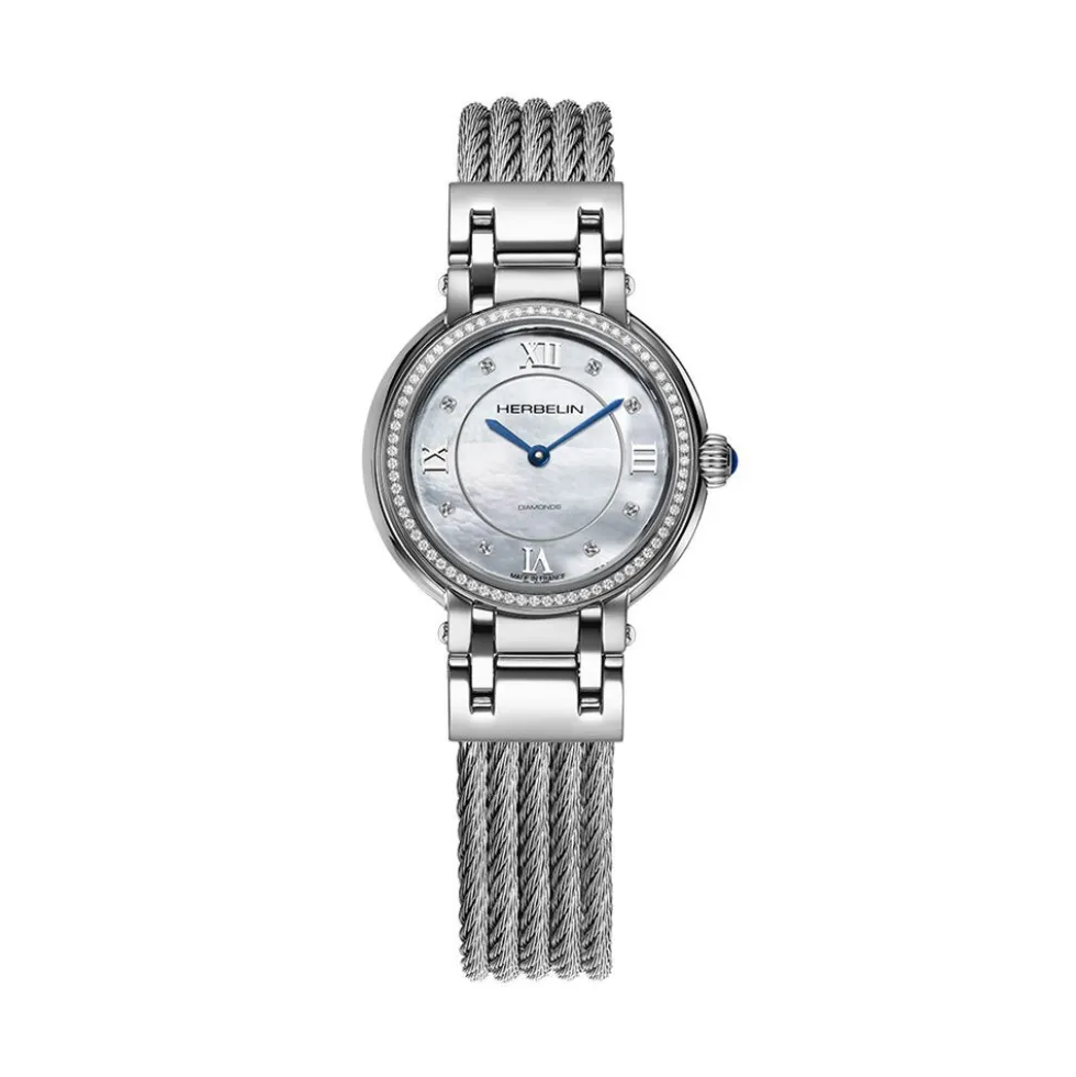 Montre Herbelin Galet Nacre Blanche