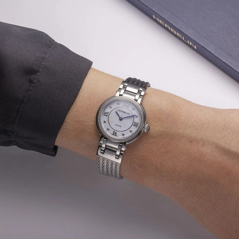 Montre Herbelin Galet Nacre Blanche