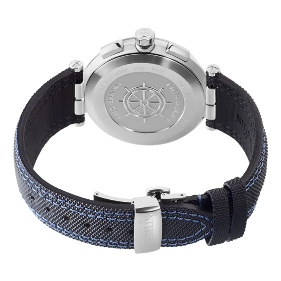 Montre Herbelin Newport Chrono Noir Et Bleu