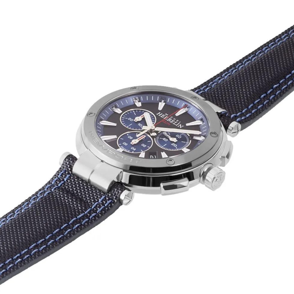 Montre Herbelin Newport Chrono Noir Et Bleu