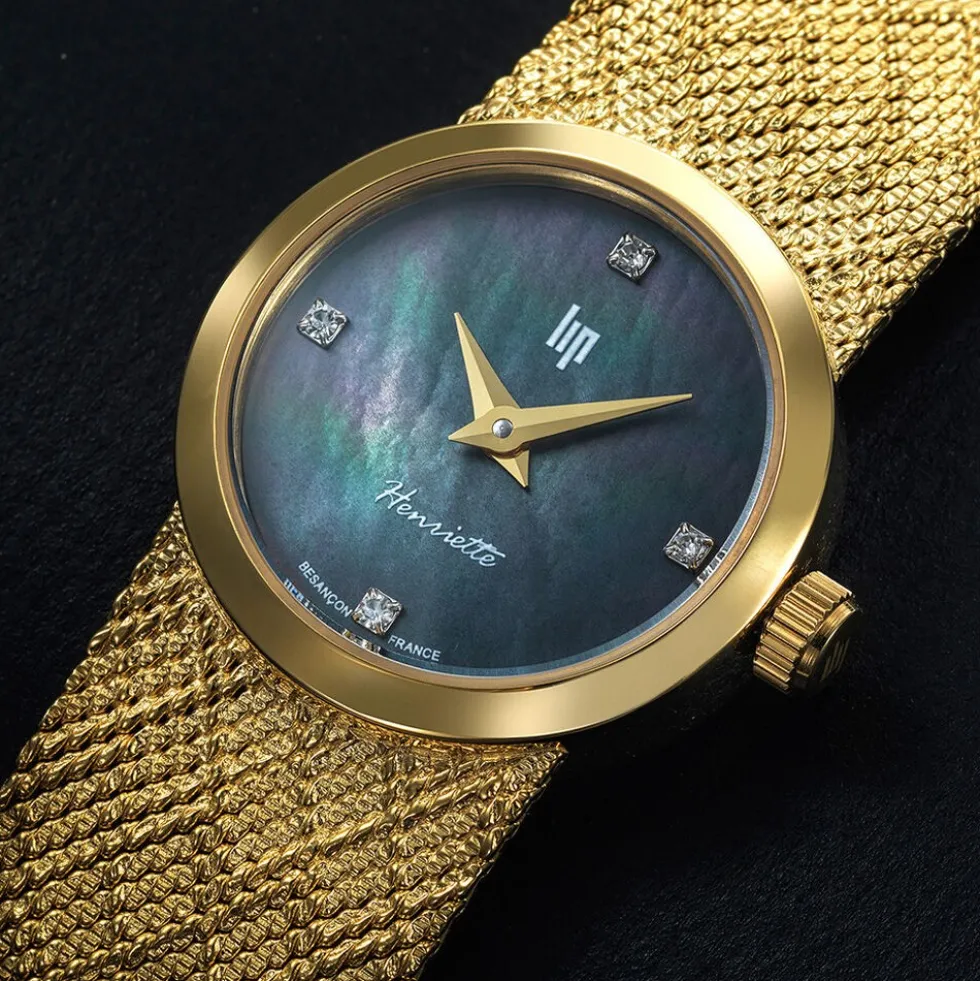 Montre Lip Henriette Diamant Nacre Noire