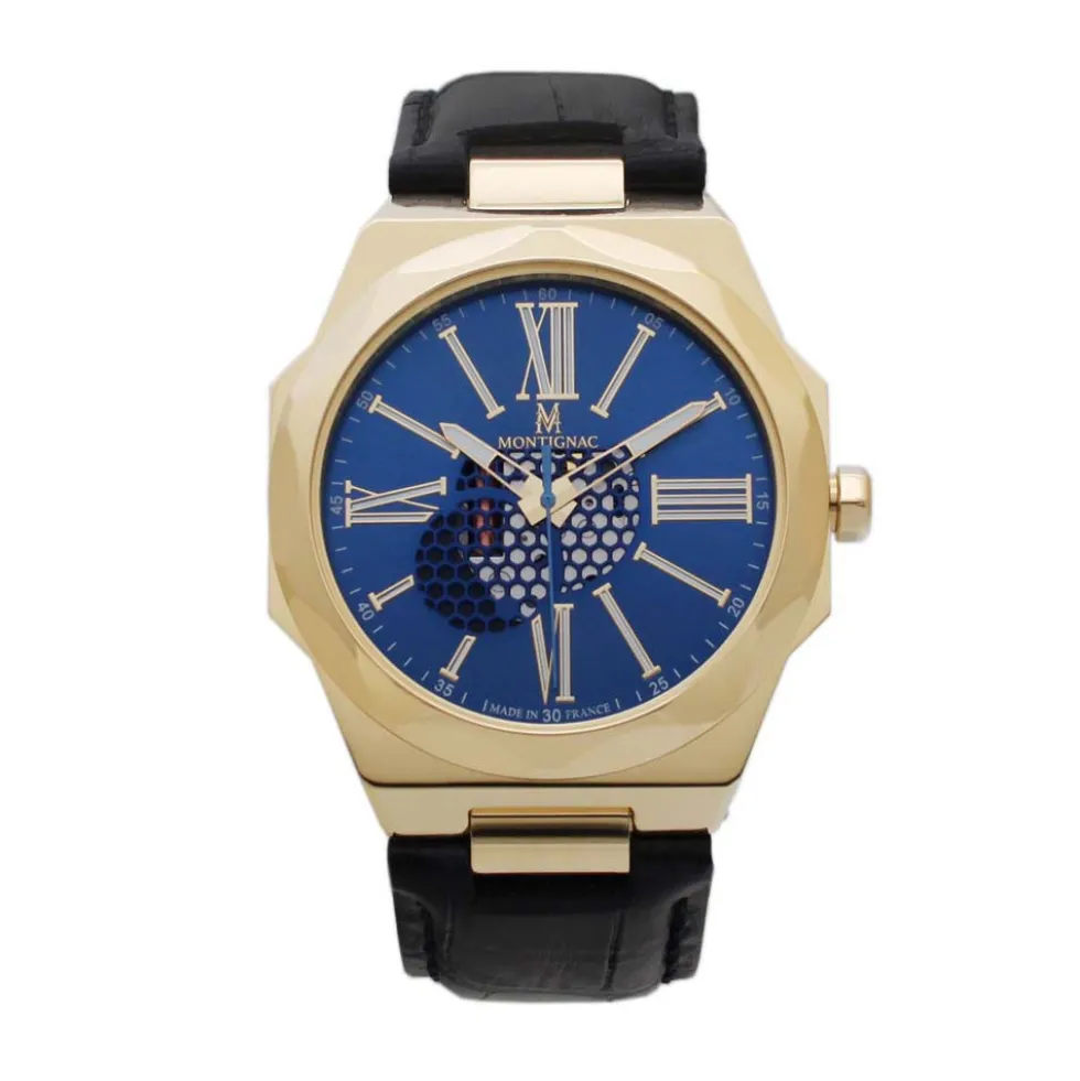 Montre Montignac Octogon Bleu