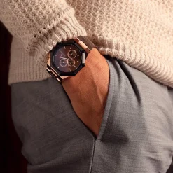 Montre Montignac Octongon Multifonction Marron