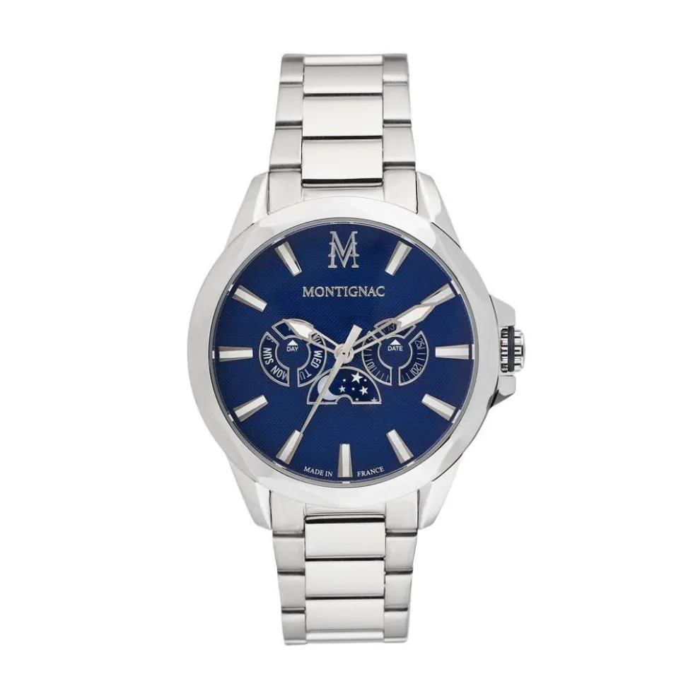 Montre Montignac Round Multifonction Bleu