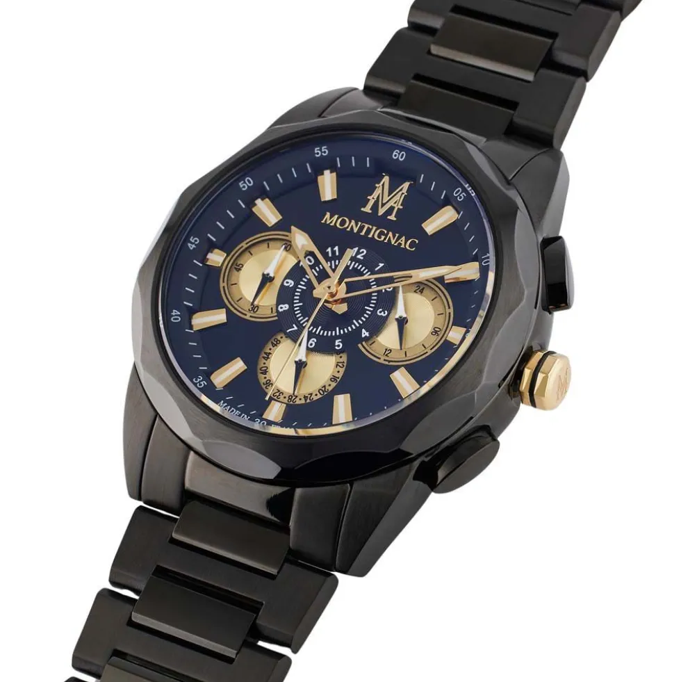 Montre Montignac Round Multifonction Noir