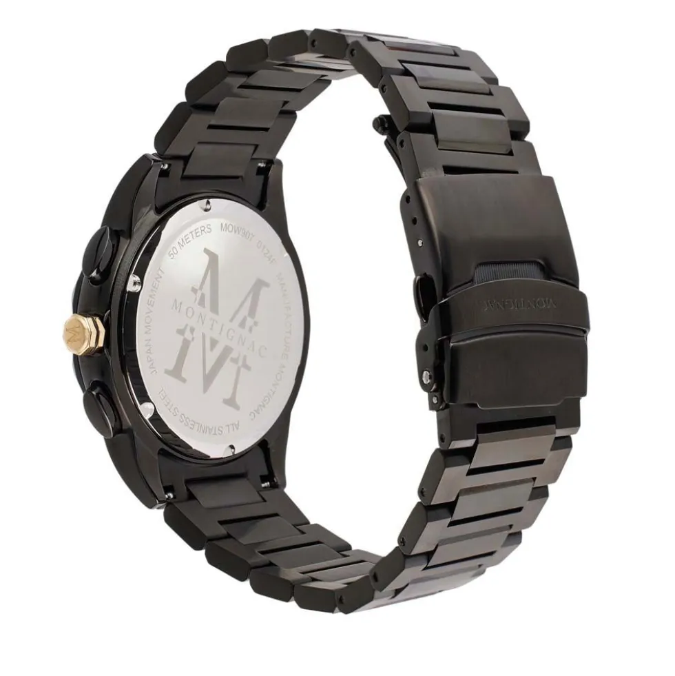 Montre Montignac Round Multifonction Noir