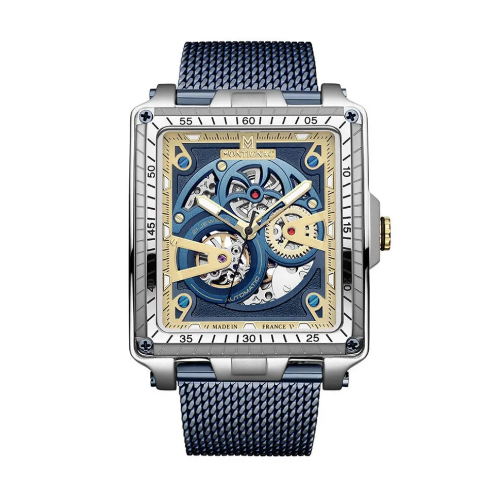 Montre Montignac Square Bleu