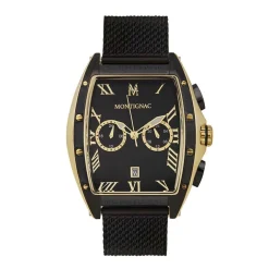Montre Montignac Tonneau Chrono Noir