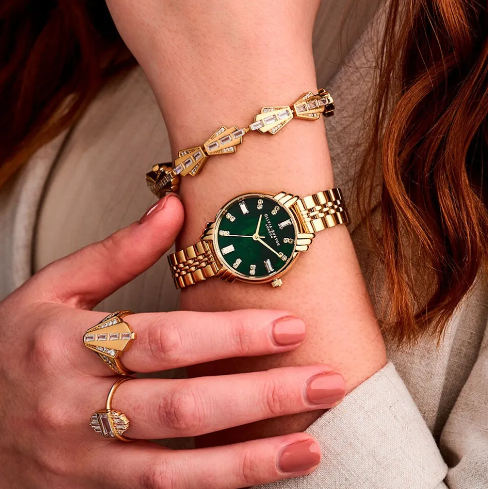 Montre Olivia Burton Art Deco Vert