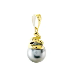 Pendentif Acme Or Jaune Perle De Culture De Tahiti