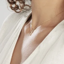 Pendentif Ageda Croix Or Jaune Oxyde De Zirconium