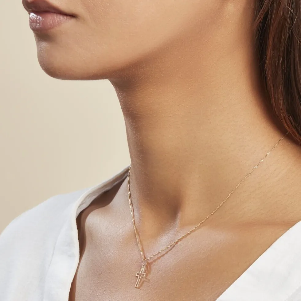 Pendentif Aimee Croix Or Jaune