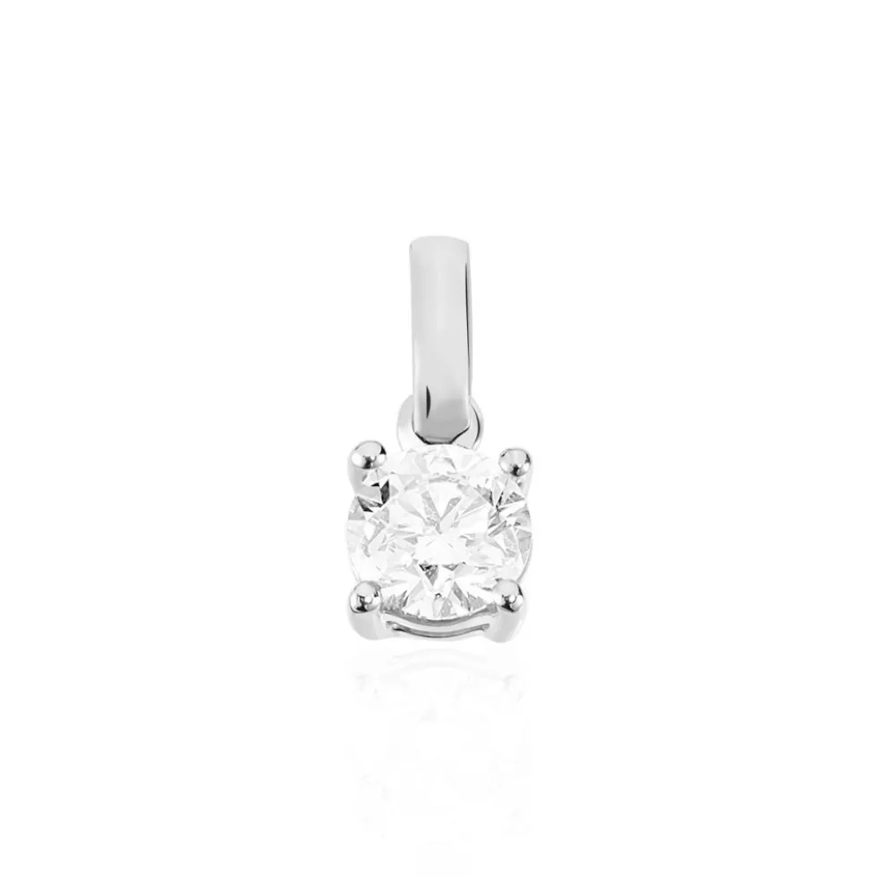 Pendentif Aliona Or Blanc Diamant