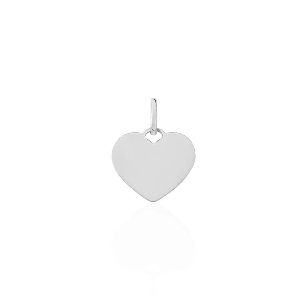 Pendentif Ange Coeur Or Blanc