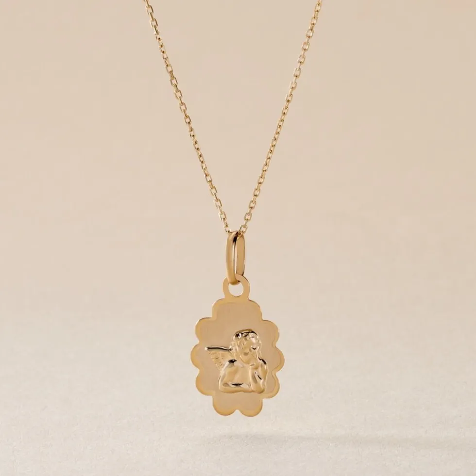 Pendentif Ange Nuage Or Jaune