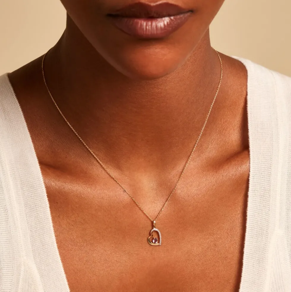 Pendentif Arduinna Or Jaune Améthyste