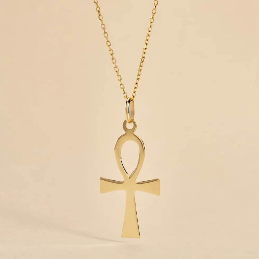 Pendentif Basilissa Croix De Vie Or Jaune
