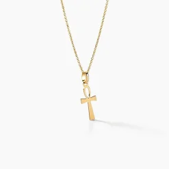 Pendentif Basilissa Croix De Vie Or Jaune