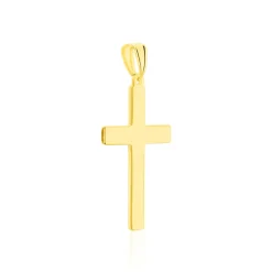 Pendentif Benny Croix Ciselee Or Bicolore