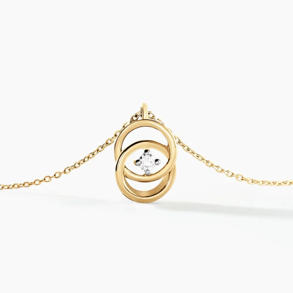 Pendentif Briitilia Or Jaune Diamant