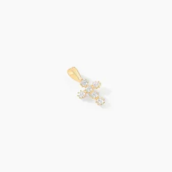 Pendentif Canice Croix Or Jaune Oxyde De Zirconium
