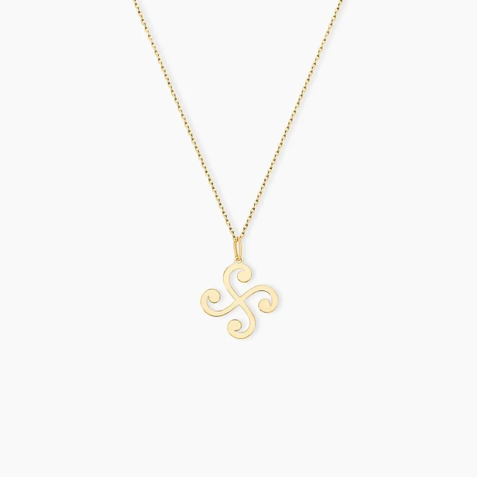 Pendentif Cobeia Croix Basque Or Jaune