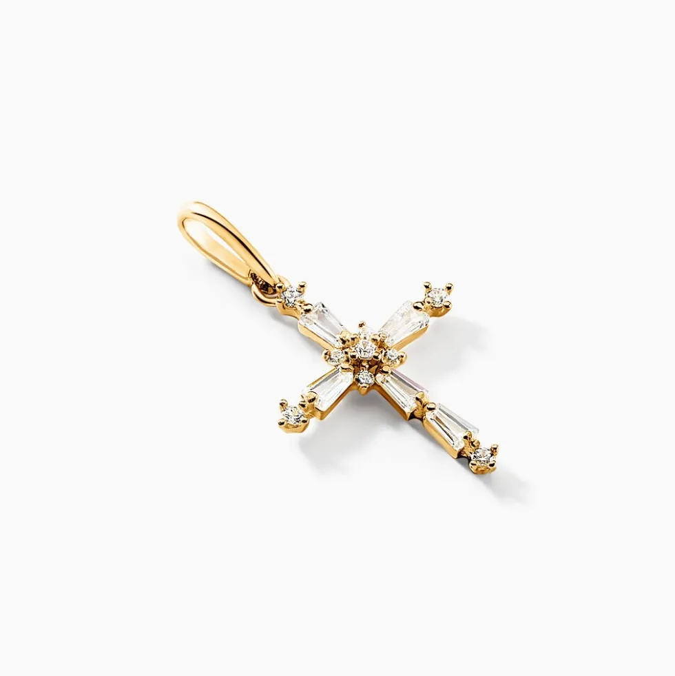 Pendentif Cystenian Or Jaune Oxyde De Zirconium
