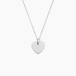 Pendentif Eba Argent Blanc