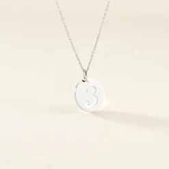 Pendentif Efiso Argent Blanc