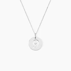 Pendentif Efiso Argent Blanc