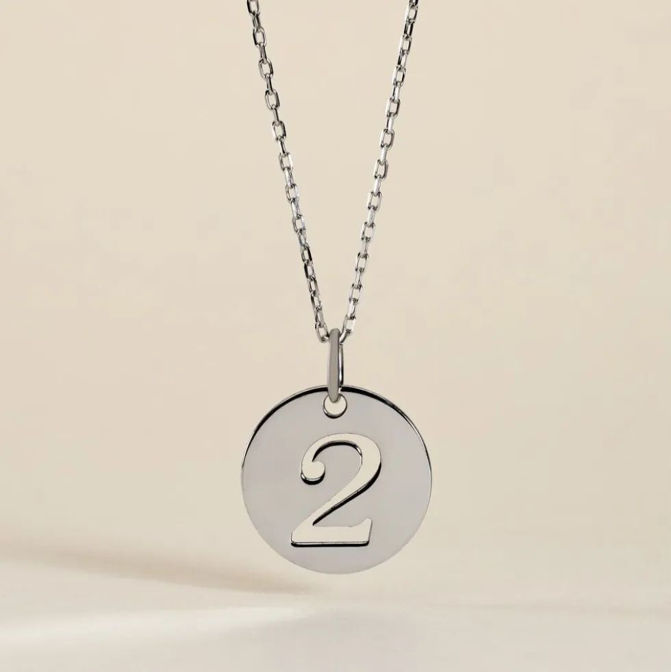 Pendentif Efiso Argent Blanc