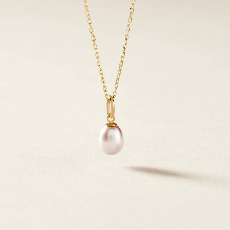 Pendentif Elbertina Or Jaune Perle De Culture