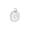 Pendentif Elio G Argent Blanc