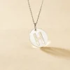 Pendentif Elio H Argent Blanc