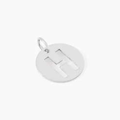 Pendentif Elio H Argent Blanc