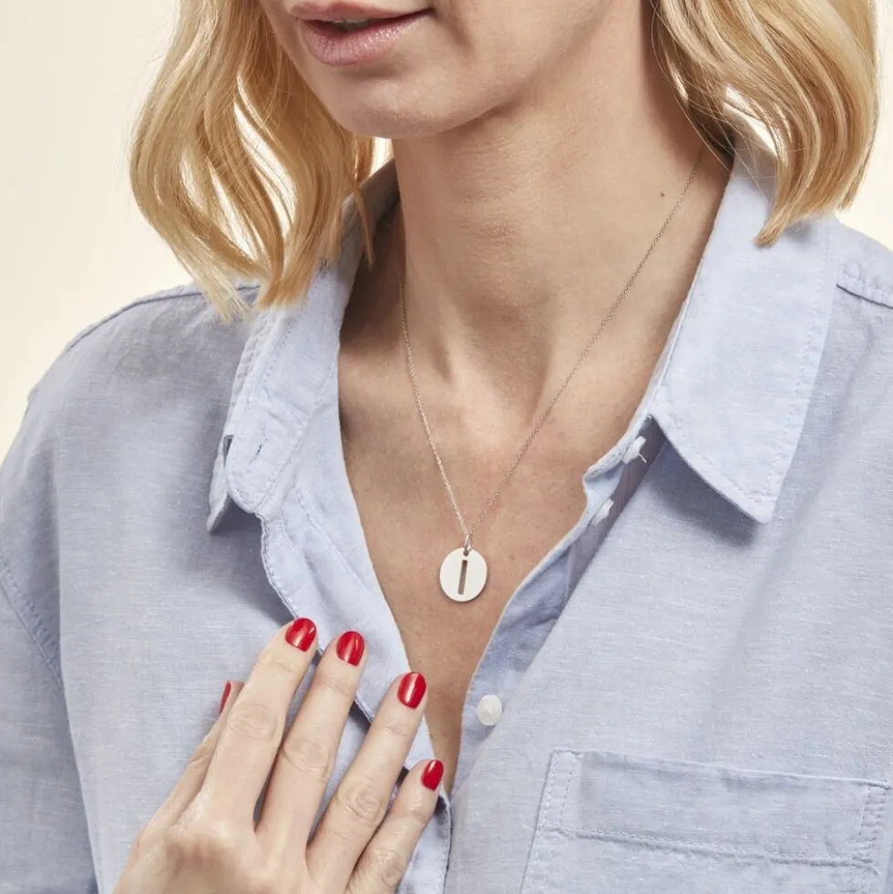 Pendentif Elio I Argent Blanc