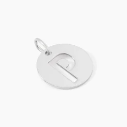 Pendentif Elio P Argent Blanc
