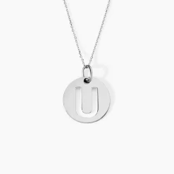 Pendentif Elio U Argent Blanc