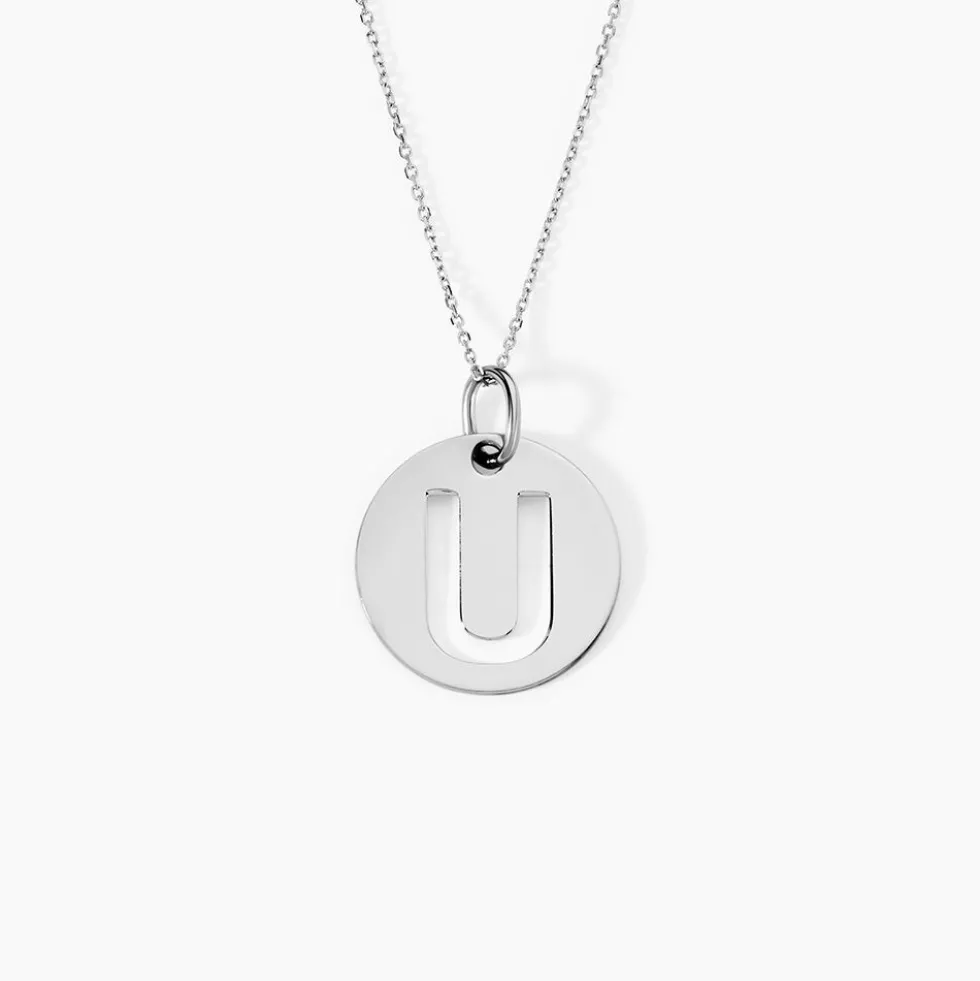Pendentif Elio U Argent Blanc