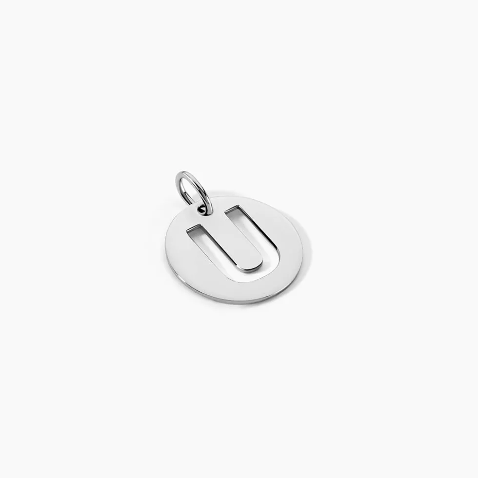 Pendentif Elio U Argent Blanc