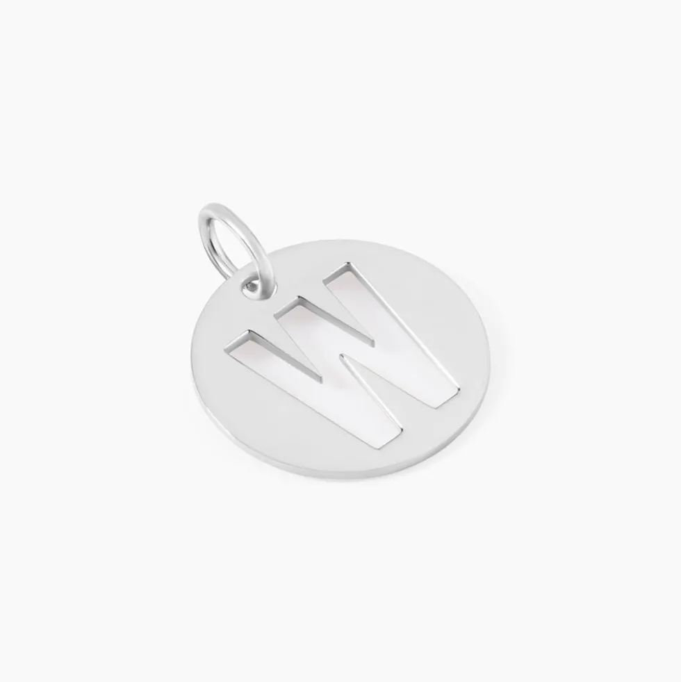 Pendentif Elio W Argent Blanc