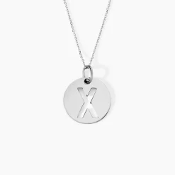 Pendentif Elio X Argent Blanc