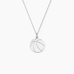 Pendentif Elyas Argent Blanc