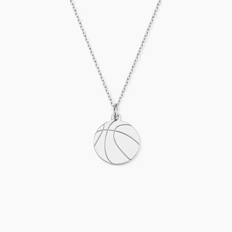 Pendentif Elyas Argent Blanc