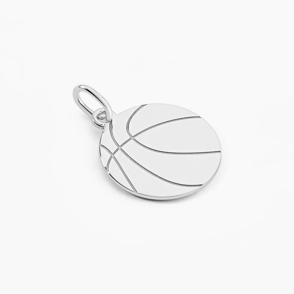Pendentif Elyas Argent Blanc