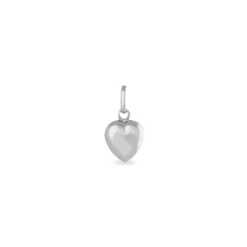 Pendentif Eudocie Coeur Lisse Or Blanc